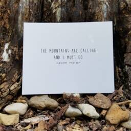 John Muir Quote Print, The Mountains Are Calling, Handmade - 8x10 - thumbnail 2