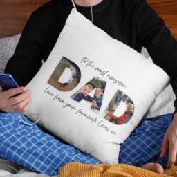 Personalised Daddy Cushion Photo Gift Dad Keepsake Memory Pillow Custom Text Family Portrait Picture Frame Father Present Sentimental Design - thumbnail 3
