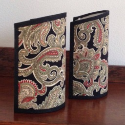 Black Paisley - Handmade, Candle Clip Half Shield Lampshade For Wall Lights - thumbnail 3