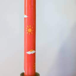 Hand-Painted Tapered Candles Sun & Moon Decor - thumbnail 3