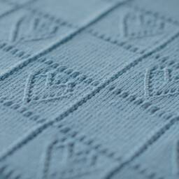 Lace Heart Knit Baby Blanket Hand-Knitted Merino Wool Throw - thumbnail 3
