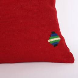 Vintage Turkish Kilim Pillow 20'' Wool Anatolian Cushion - thumbnail 2