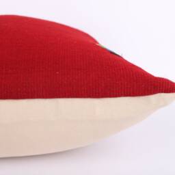 Vintage Turkish Kilim Pillow 20'' Wool Anatolian Cushion - thumbnail 4