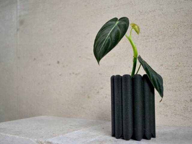 "Tall Planter ""Ladyfingers Black" - image 1