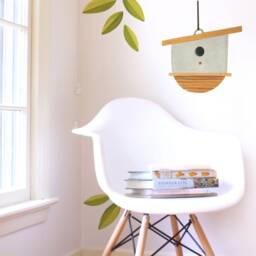 Birdhouse Add On Kit - House 3 Fabric Wall Decal Feather Mej - thumbnail 1