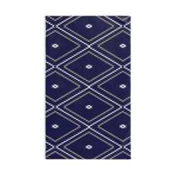 Hand Towel, Southwestern Geometric, Navy White Beige, Rustic Kitchen Modern Boho Bathroom Tea Dish Towel - thumbnail 2
