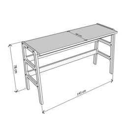 Small Desk, Mid Century Modern, Minimalist Desk For Computer, Modern Walnut Wooden Desk, Work From Home, Home Office, Desk - thumbnail 3