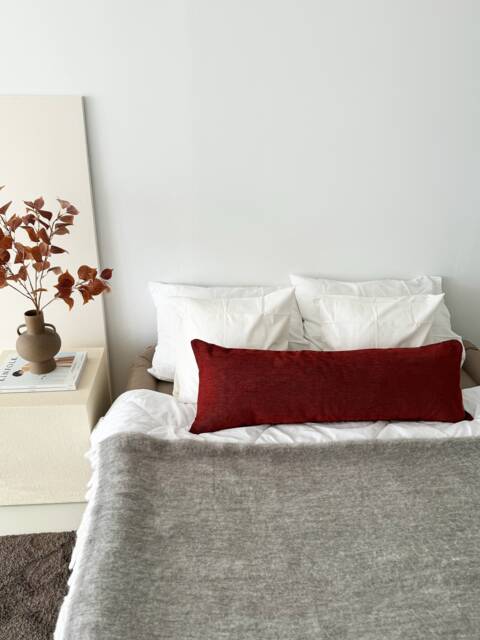 Long Linen Lumbar Pillow Cover, Oversized Large Case, Soft Body Hidden Zipper, Cozy Home Decor, 35x100, 40x120 - image 1