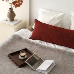 Long Linen Lumbar Pillow Cover, Oversized Large Case, Soft Body Hidden Zipper, Cozy Home Decor, 35x100, 40x120 - thumbnail 3