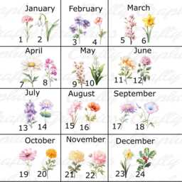 Personalised Birth Month Flowers Print, First Mum Now Grandma Garden Mothers Day, Birthday, Christmas Gift - thumbnail 2