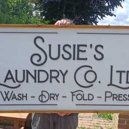 Personalised Farmhouse Laundry Room Sign 3D Vintage Style Framed Wood Art - thumbnail 3