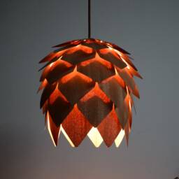 Handmade Sapele Pine Cone Pendant Light-Ceiling Light-Wood Light-Chandelier-Light Fixture-Artichoke Light-Acorn Light - thumbnail 3