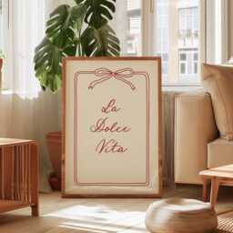 La Dolce Vita Print Minimalist Italian Typography Art - thumbnail 3
