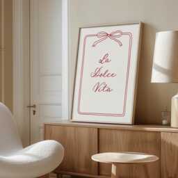 La Dolce Vita Print Minimalist Italian Typography Art - thumbnail 2