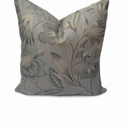 Thibaut Cleo Anna French Savoy Collection Cushion Cover Pillow Spa On Flax Blue Double Sided - thumbnail 2