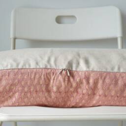 Lumbar Pillow Cover Indian Block Print, Natural Dyed Batik Textile - thumbnail 4
