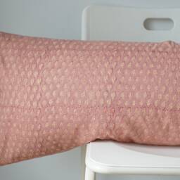 Lumbar Pillow Cover Indian Block Print, Natural Dyed Batik Textile - thumbnail 2