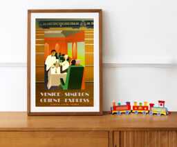 Vintage 1930S Art Deco Orient Express Railway Poster Reprint - thumbnail 1