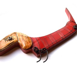 Handmade Ceramic Dachshund Wall Sculpture Whimsical Dog Art - thumbnail 2