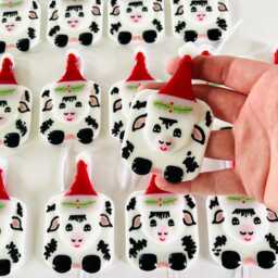 Fused Glass Cow Christmas Decorations - Glass Decoration, Tree Cornwall - thumbnail 3