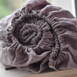 Linen Sheet Set in A Pink Ash Color Queen King Twin Linen Bedding Set Luxury Eco White - thumbnail 2