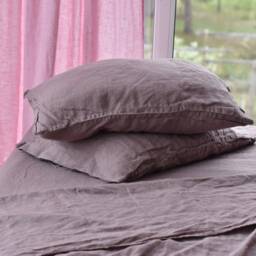 Linen Sheet Set in A Pink Ash Color Queen King Twin Linen Bedding Set Luxury Eco White - thumbnail 3