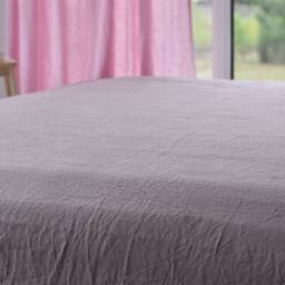 Linen Sheet Set in A Pink Ash Color Queen King Twin Linen Bedding Set Luxury Eco White - thumbnail 4