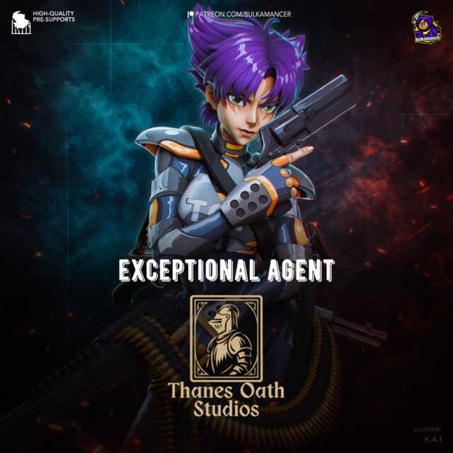 Exceptional Operative - Cyberpunk Agent Action Game Konoko Oni Resin Figure 16K - image 1