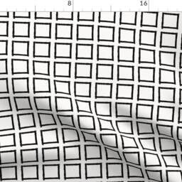 Grid Curtain Panel - Minimalist Squares Abstract Geometric Modern Custom Square Strokes Black & White By Form_Creative - thumbnail 4