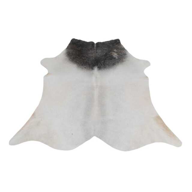 Luxurious Medium Grey & White Cowhide Rug - Unique Natural Pattern For Sophisticated Homes - 51x54 Inches - image 1