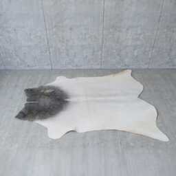 Luxurious Medium Grey & White Cowhide Rug - Unique Natural Pattern For Sophisticated Homes - 51x54 Inches - thumbnail 2