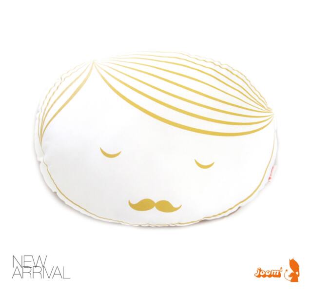 Limited Edition Guy Face Plush Pillow in Mustard Yellow Print - image 1