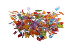 Hanging Chandeliers - Light Fixtures Colorful Flowers & Leaves For Dining Room Or Living Room