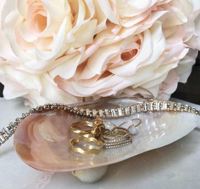 Handmade Mother Of Pearl Clam Jewelry Dish - Shell Soap Seashell -Coastal Home Decor Guest Rm -Beach Bathroom - image 1