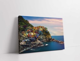 Cinque Terre Framed Print Italian Coastal Village Art - Mediterranean Riviera Scenic Wall Decor - thumbnail 1