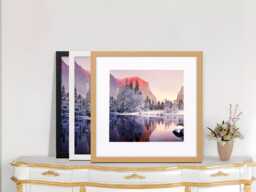 4x4, 5x5, 6x6, 8x8, Square Size Photo Frame, White Mount, Black Picture Frames, Handmade Wall Art Custom Birthday Gift Frame For Her - thumbnail 1