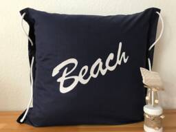 1 Pillow Cover Cushion Maritime Beach 50x50cm - thumbnail 1