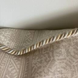 Andrew Martin Designer Cushion Cover Made To Order Ostuni Canvas Pewter Rope Trim 45cm - thumbnail 3