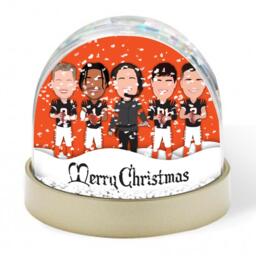 Bengals 2024-25 Vector Heroes Christmas Snow Globe American Football Great Gift For Cincinnati Fans