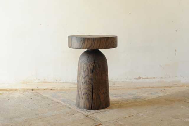 Black Oak, Massive Side Table - image 1