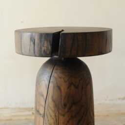 Black Oak, Massive Side Table - thumbnail 3