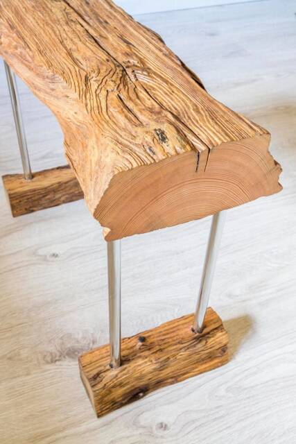 Live Edge Wood Bench Rustic Driftwood Hallway Decor - image 1