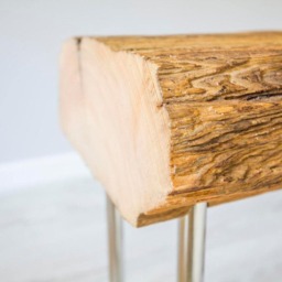 Live Edge Wood Bench Rustic Driftwood Hallway Decor - thumbnail 3
