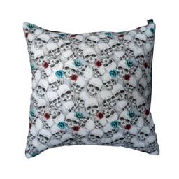 Realistic Skulls & Roses Cover This Gorgeous Cushion Cover Fits 18 - thumbnail 1