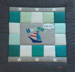 Baby Blanket, Quilt, Patchwork Crawling Children's Blanket Ship Immediately Delivered - thumbnail 1