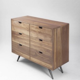 Mid-Century Solid Wood 6-Drawer Chest Of Drawers - thumbnail 3