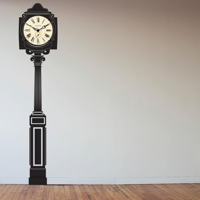 Paris Clock Pole Street Light Post - Wall Decal Custom Vinyl Art Stickers - image 1