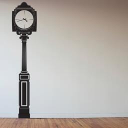 Paris Clock Pole Street Light Post - Wall Decal Custom Vinyl Art Stickers - thumbnail 2