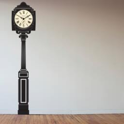 Paris Clock Pole Street Light Post - Wall Decal Custom Vinyl Art Stickers - thumbnail 1