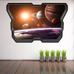 Planets Space Wall Sticker Mural Decal Print Art Astronomy Stars Ad53 - thumbnail 3